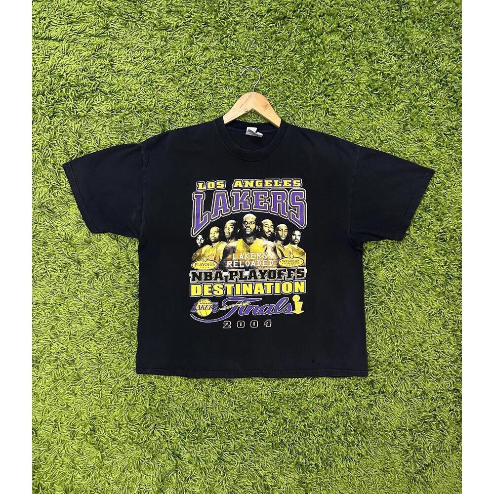 Los Angeles Lakers 2004 Finals Kobe Shaq T Shirt Large Nba Playoffs Y2K
